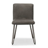 Cassidy Faux Leather Side chair in Vintage Grey