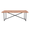 Railwood 8-Seat Dining Table in Mid-tone Brown Finish