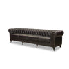 Vintage 4-Seater Leather Chesterfield Sofa