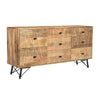 Mosaic 9-Drawer Bedroom Dresser in Natural Finish