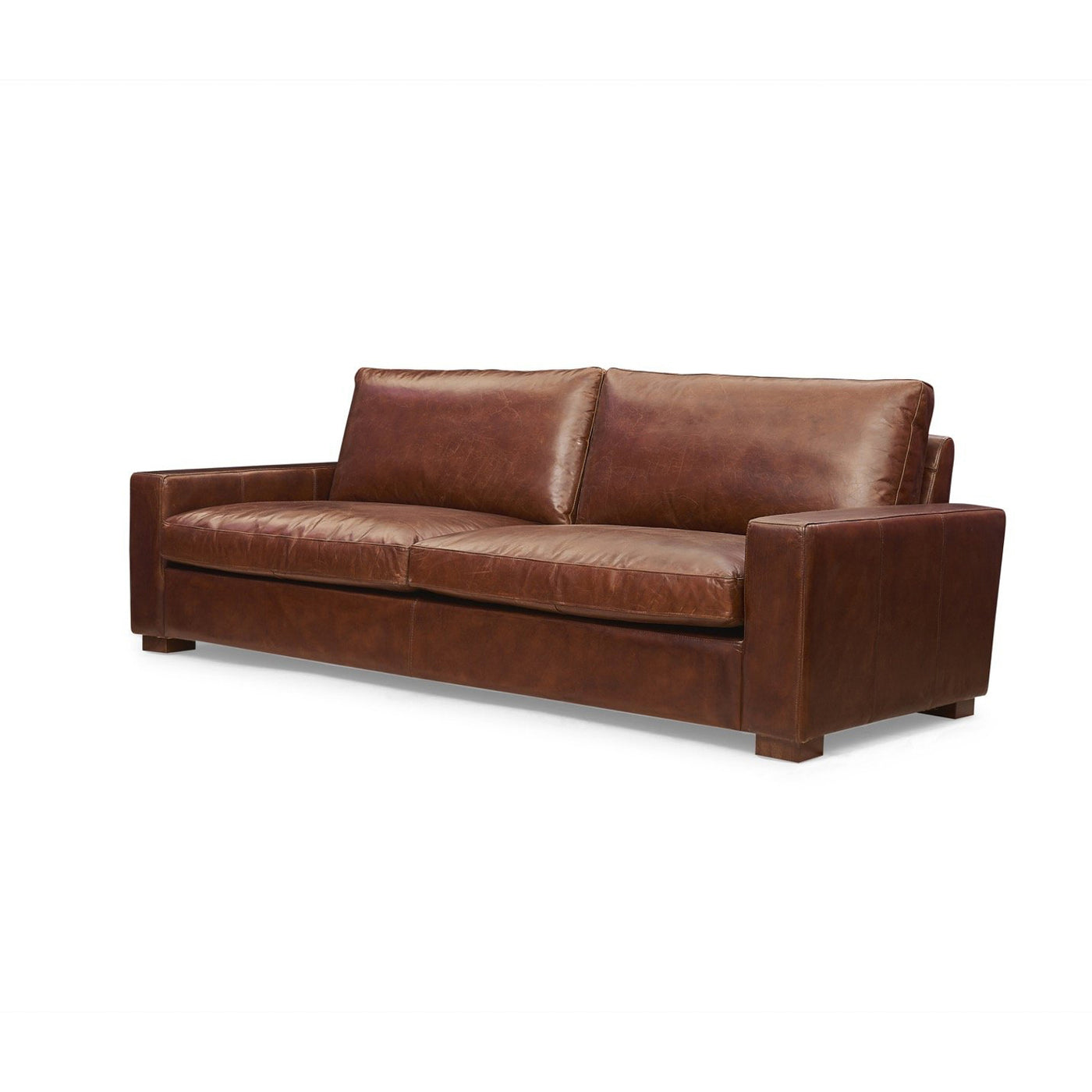 Cigar 3-Seater Leather Sofa