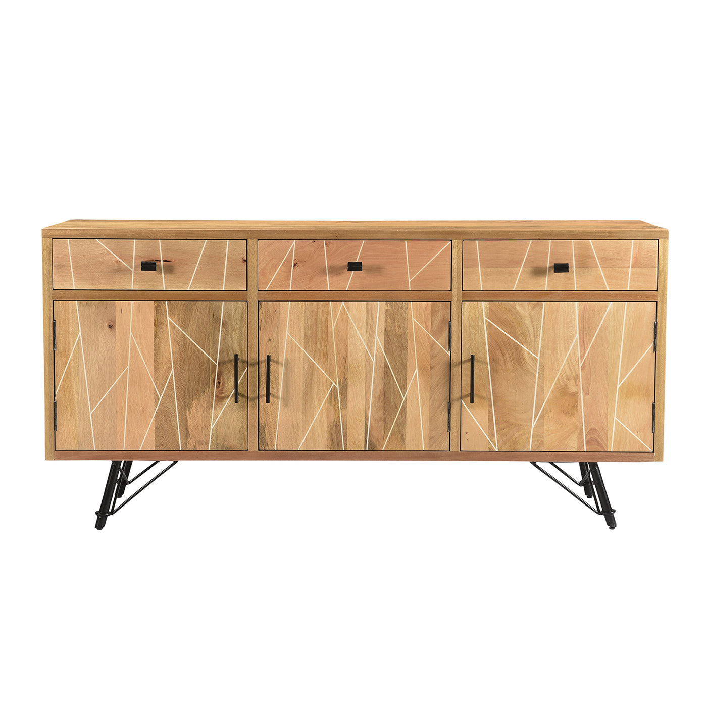 Mosaic 3-Drawer Dining Buffet in Natural Finish