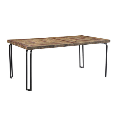 Casual Modern 6-Seat Dining Table in Multi-tone Natural Finish