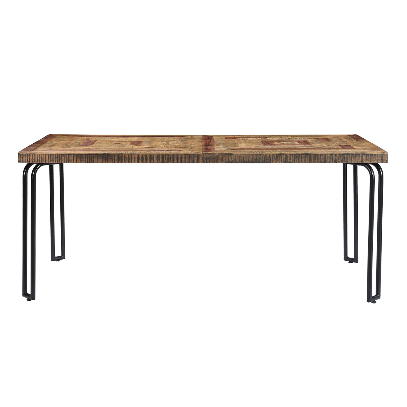 Casual Modern 6-Seat Dining Table in Multi-tone Natural Finish