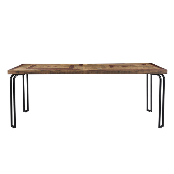 Casual Modern 8-Seat Dining Table in Multi-tone Natural Finish