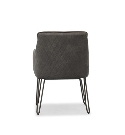 Wayne Faux Leather Armchair in Grey