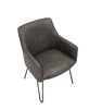 Wayne Faux Leather Armchair in Grey