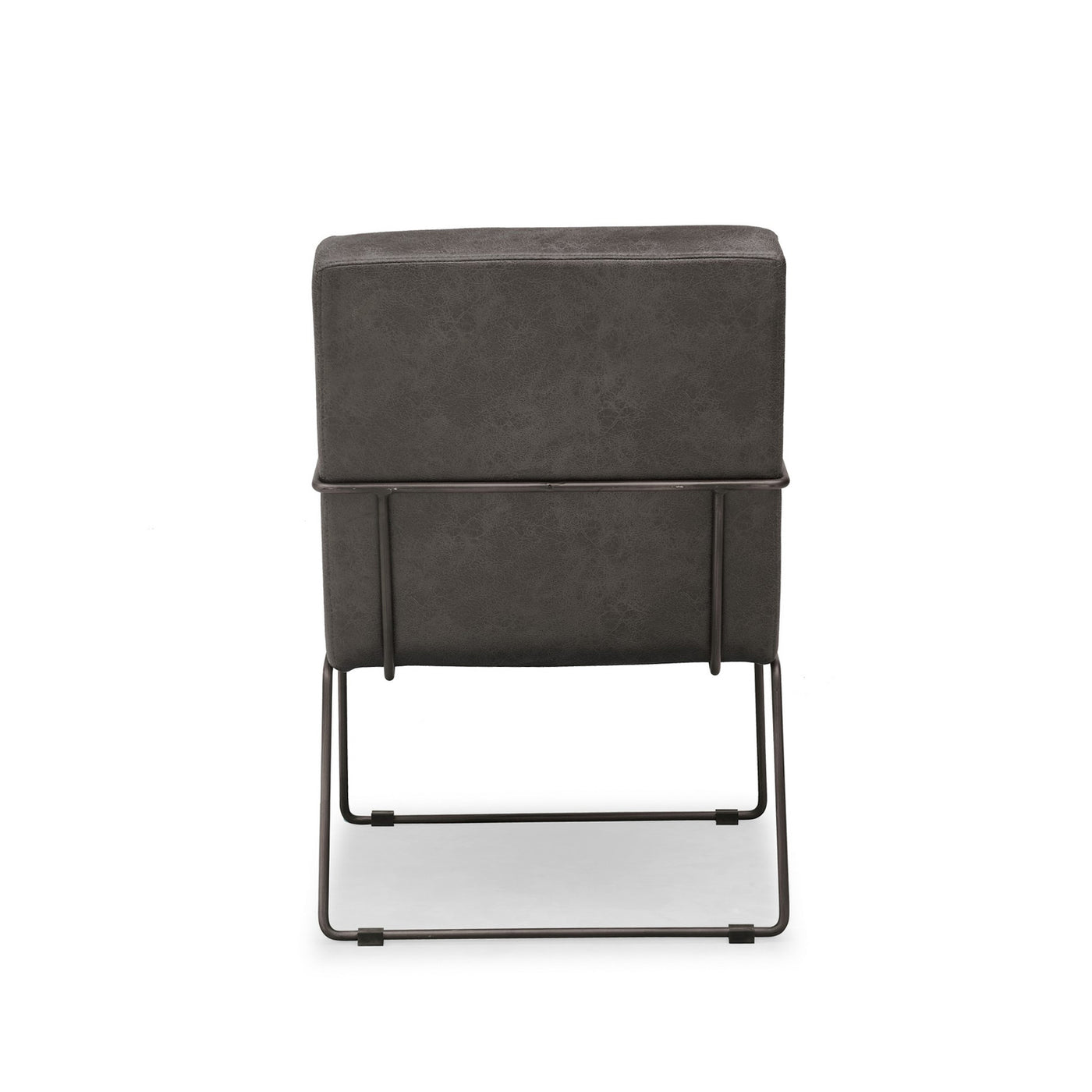 Brando Faux Leather Armchair in Vintage Grey