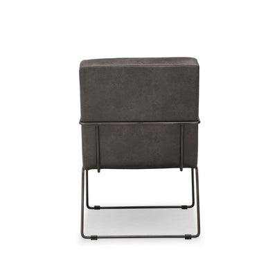 Brando Faux Leather Armchair in Vintage Grey