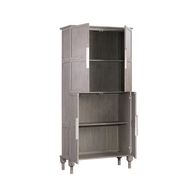 Grace 4-Door Armoire in Grey Finish