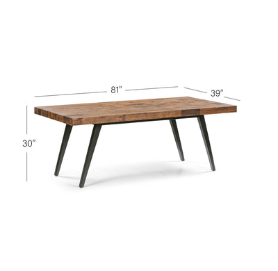 Dixon 8-Seat Dining Table in Natural Finish