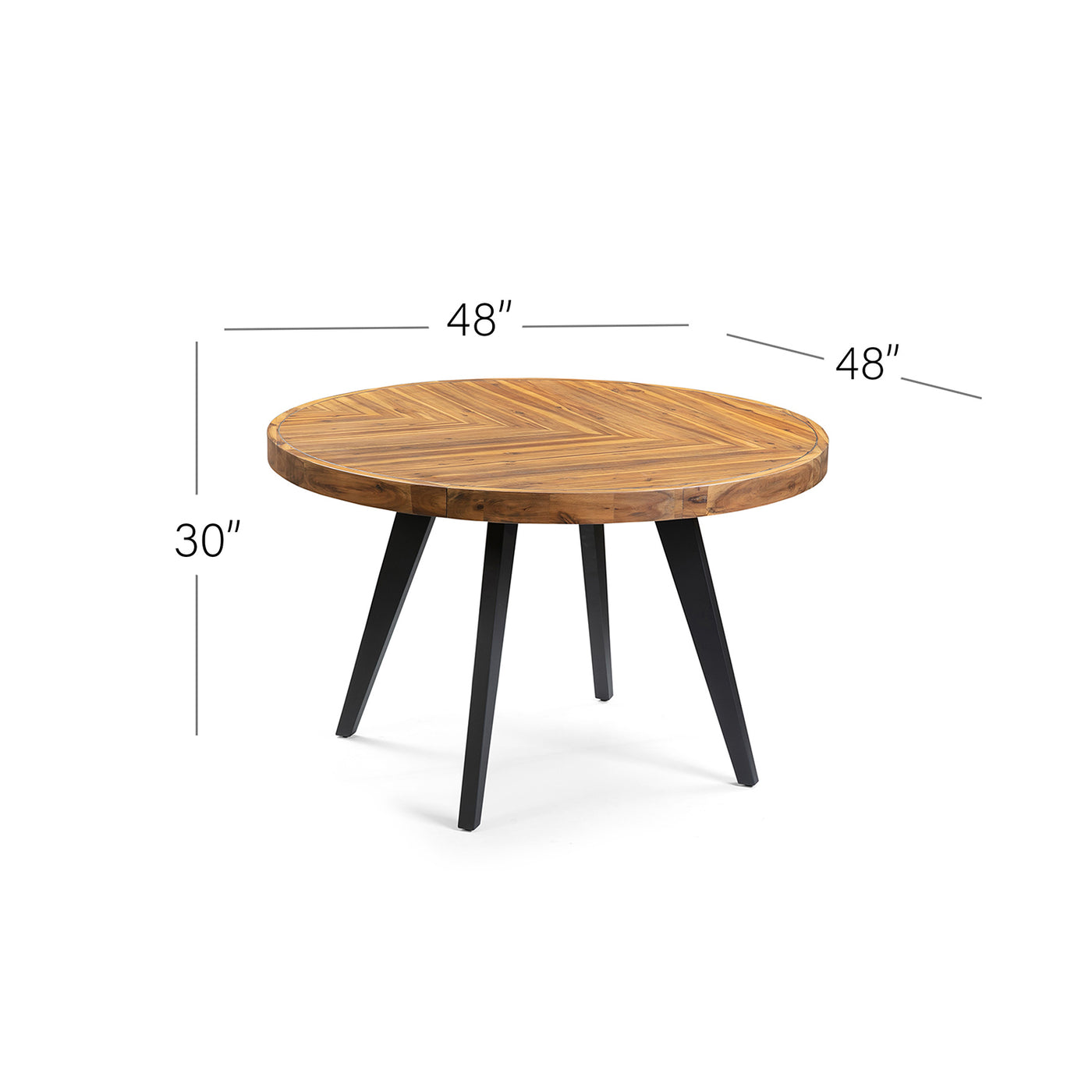 Avalon 6-Seat Round Dining Table—Small