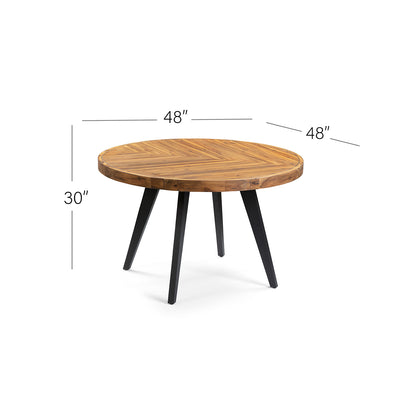 Avalon 6-Seat Round Dining Table—Small