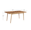 Hart Rectangular 6-Seat Dining Table in Light Honey Finish—Small