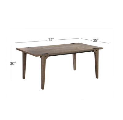 Iman Mid-Sized Dining Table in Light Brown Acacia