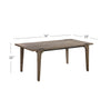 Iman Mid-Sized Dining Table in Light Brown Acacia