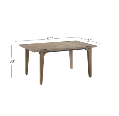 Iman Small Dining Table in Light Brown Finish