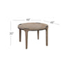 Iman Small Round Dining Table in Light Brown Finish