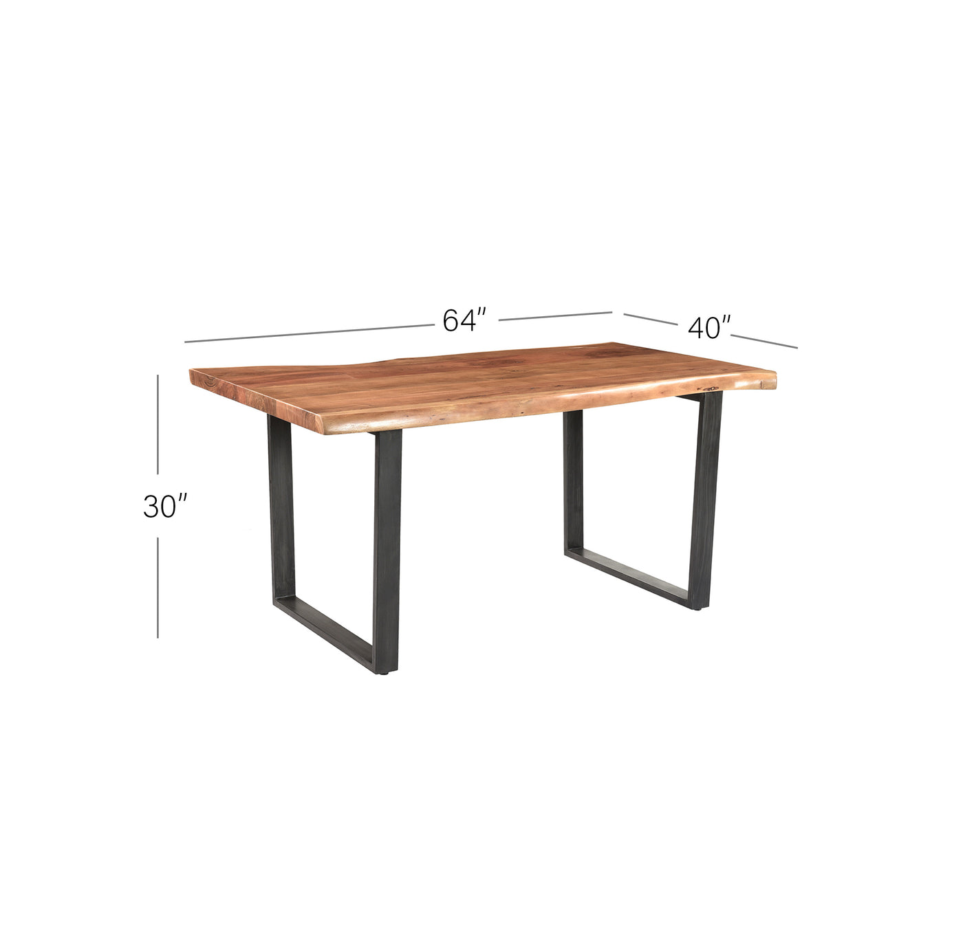 Elements 6-Seat Live-Edge Dining Table