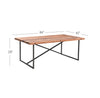 Railwood 8-Seat Dining Table in Mid-tone Brown Finish