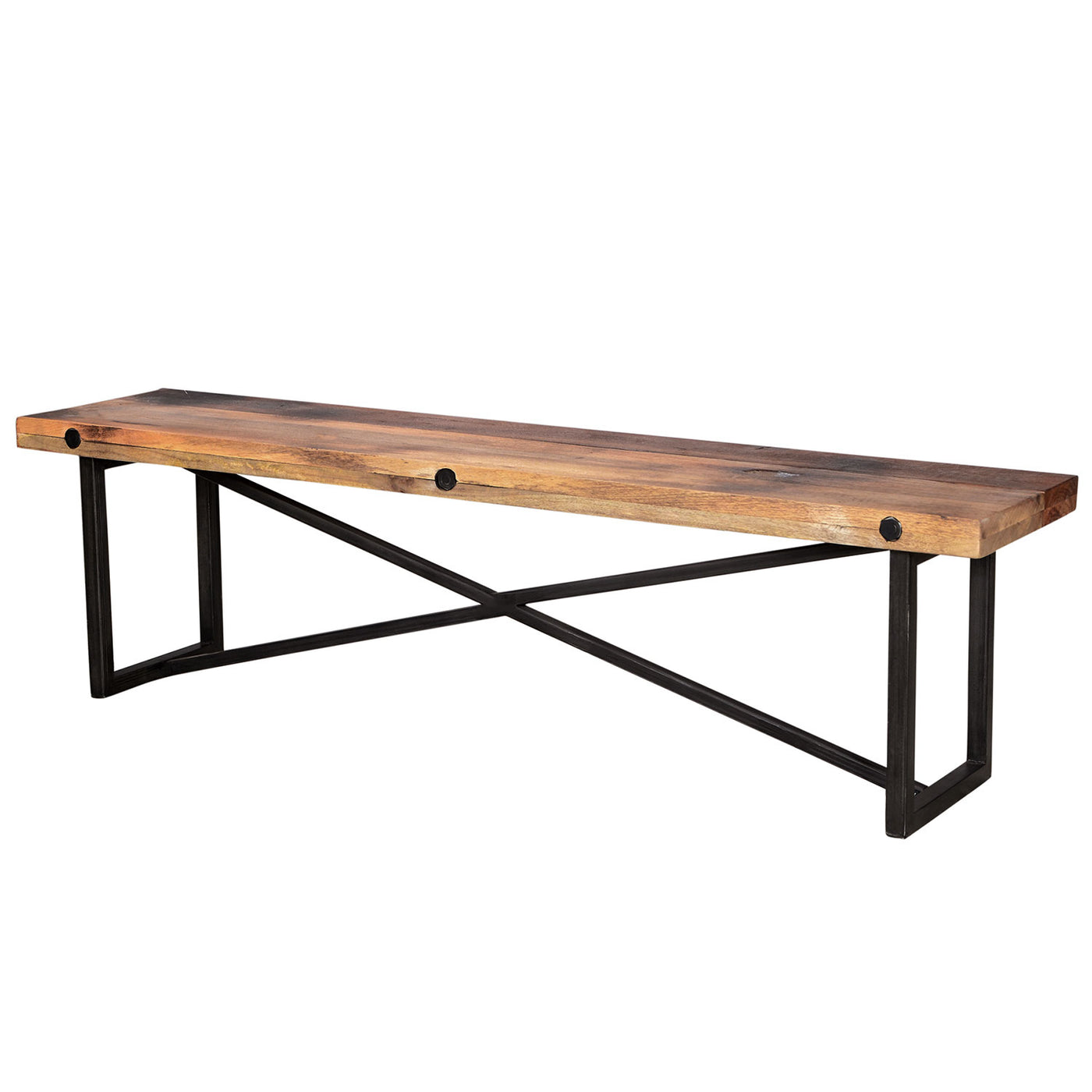 Railwood Bench in Mid-tone Brown Finish