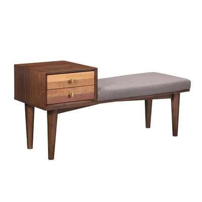 Sepia Wooden Bench in Brown and Multi-Tone Finish