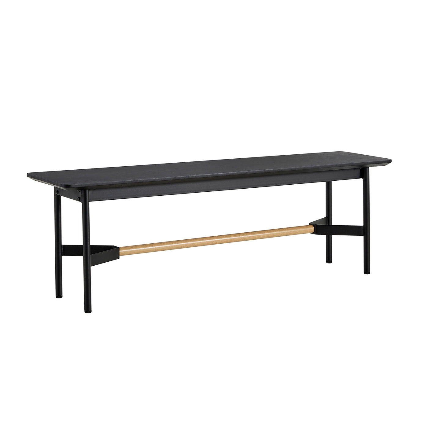 Svart 55" Dining Bench in Black Oak