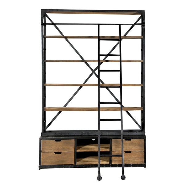 Industrial Double Hutch with Ladder