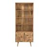 Clio 5-Shelf Bookcase in Light Honey Finish