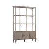 Grace Large 2-Shelf Bookcase in Grey Finish