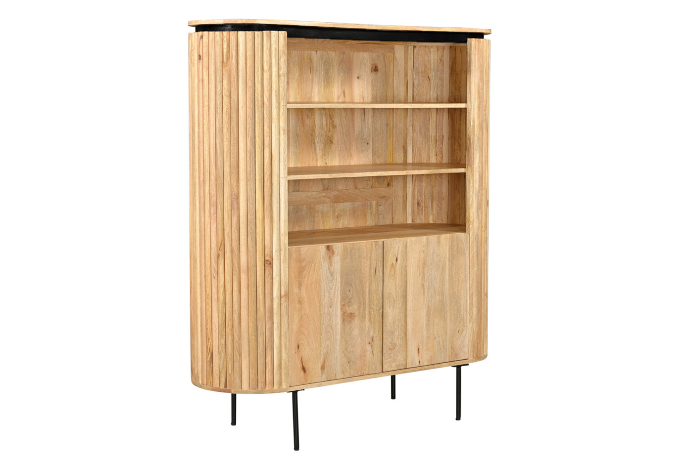 Lunas Wide Bookshelf in Mango Wood