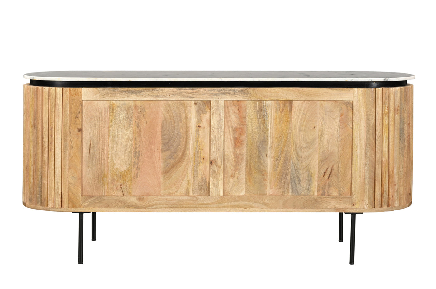 Lunas Dining Buffet in Mango Wood & White Marble