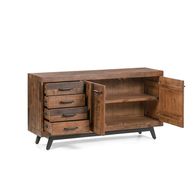 Dixon 4-Drawer Dining Room Buffet in Natural Finish