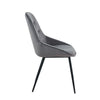 Gianna Tufted Back Dining Chair in Grey