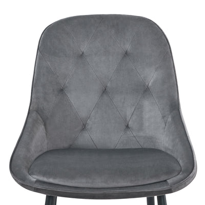 Gianna Tufted Back Dining Chair in Grey