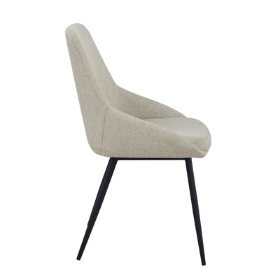 Mia Dining Chair in Beige Fabric