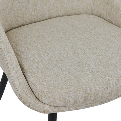 Mia Dining Chair in Beige Fabric