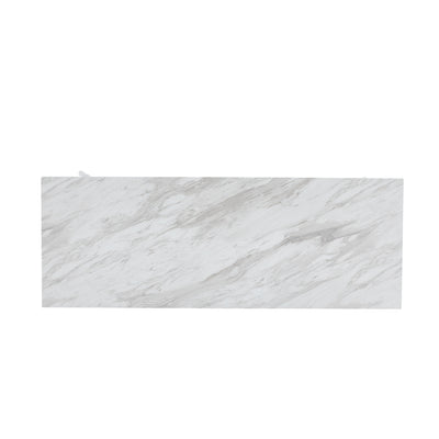 Micah Console in White Faux Marble