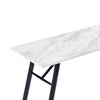 Micah Console in White Faux Marble