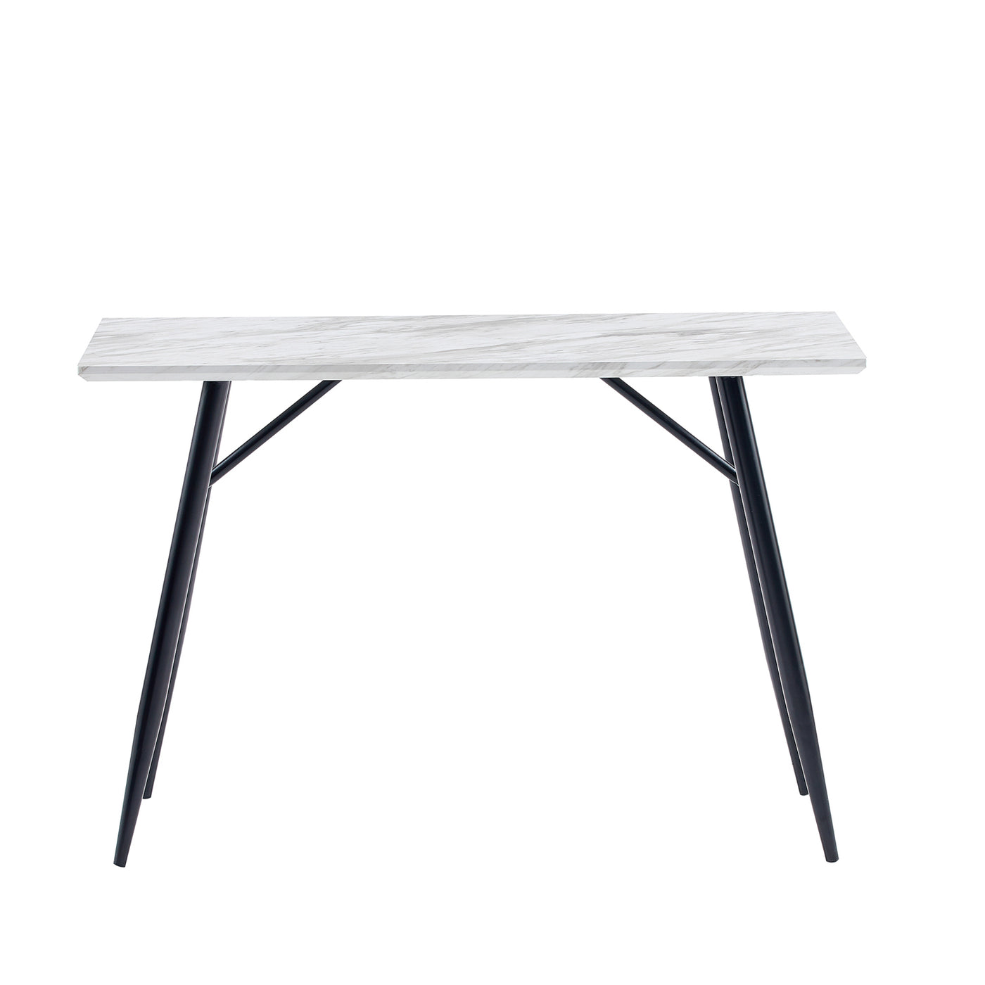 Micah Console in White Faux Marble