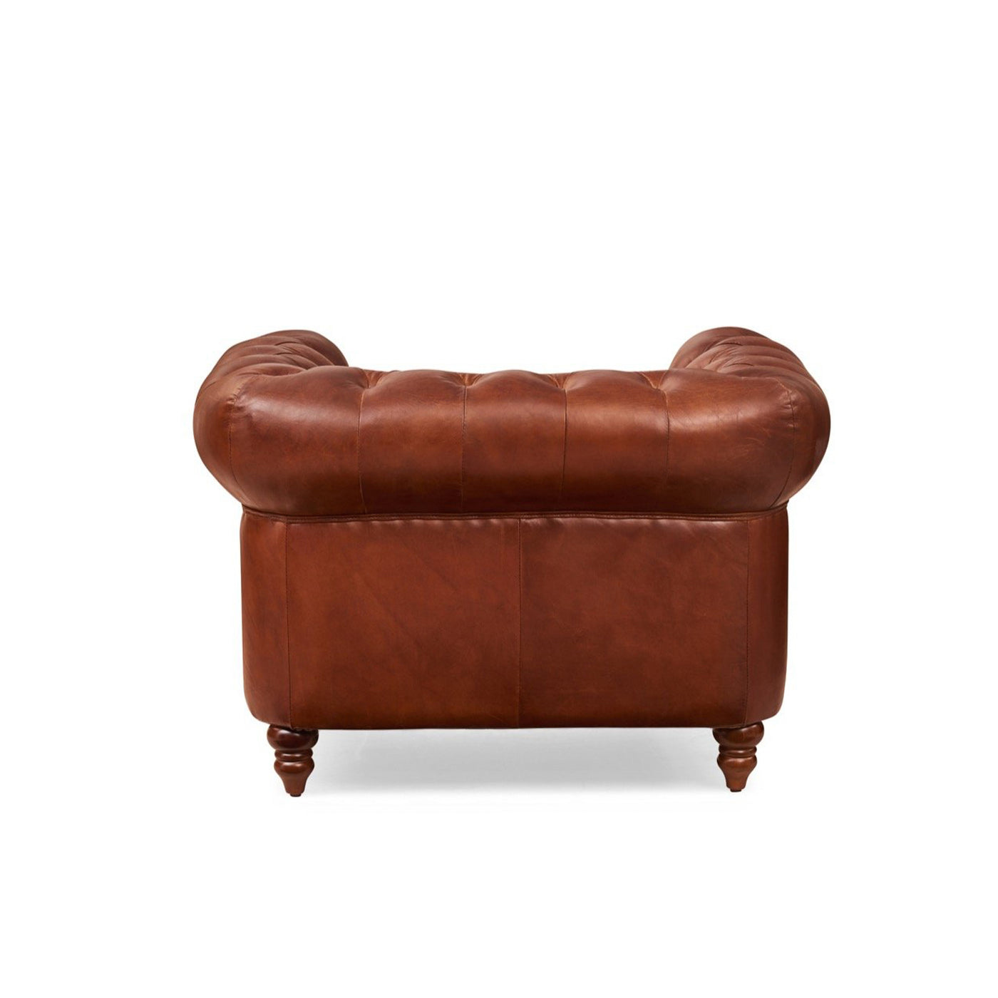 Vintage Single-Seat Leather Chesterfield Sofa