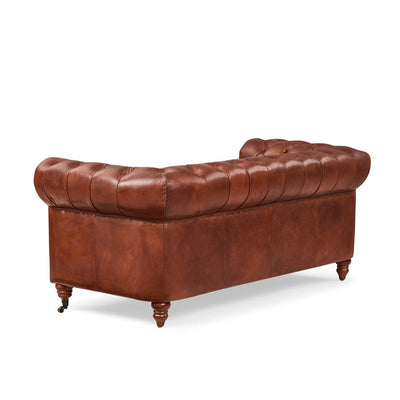 Vintage 2-Seater Leather Chesterfield Sofa