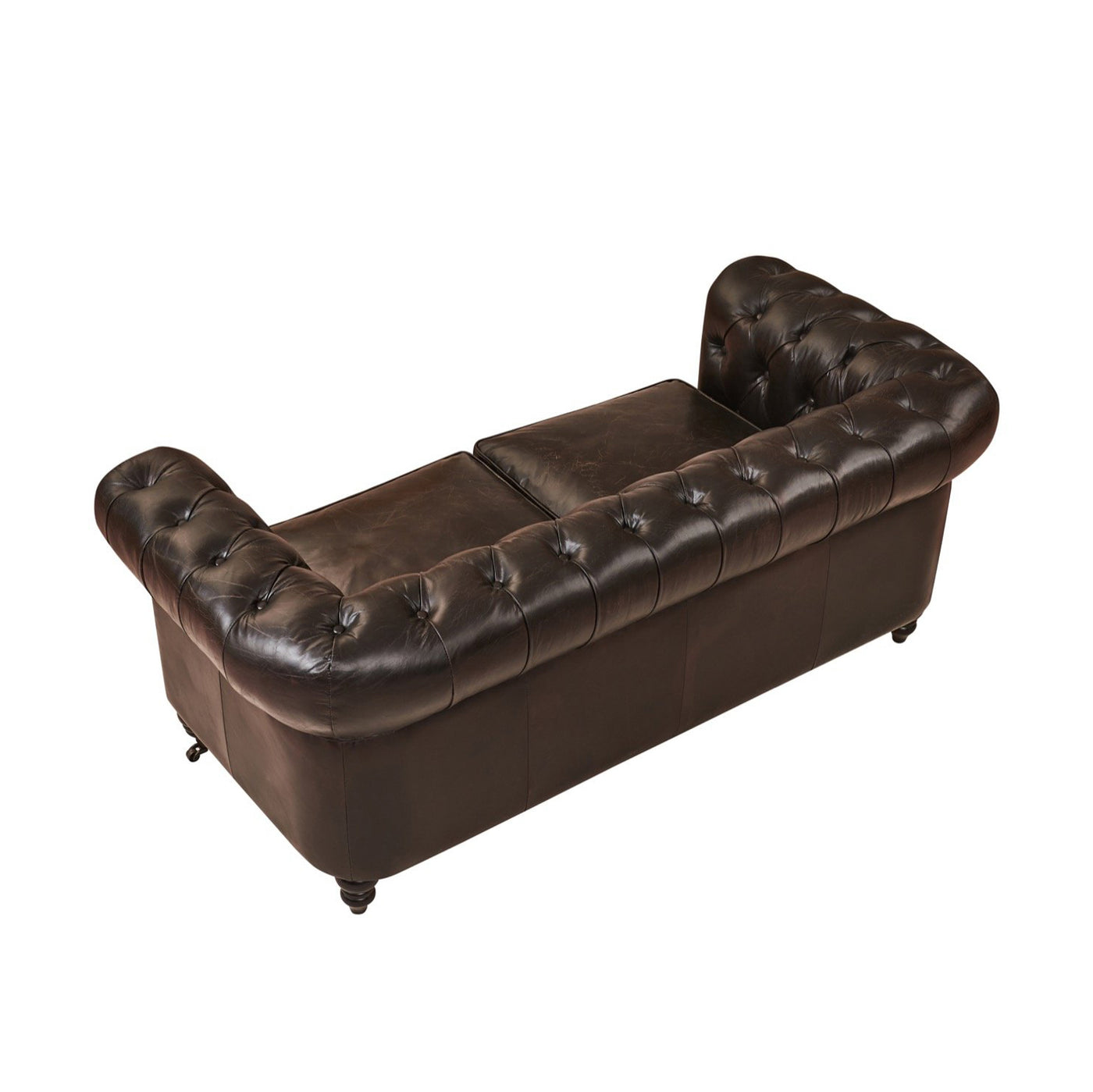 Vintage 2-Seater Leather Chesterfield Sofa