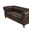 Vintage 2-Seater Leather Chesterfield Sofa