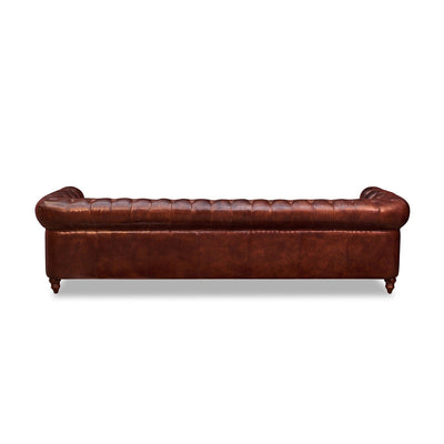 Vintage 4-Seater Leather Chesterfield Sofa