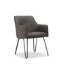 Wayne Faux Leather Armchair in Grey