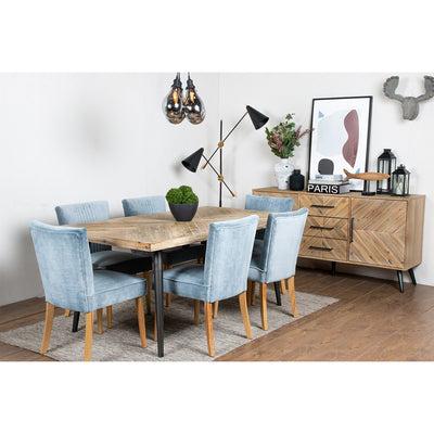 Jasmire 8-Seat Dining Table in White Limewash Finish