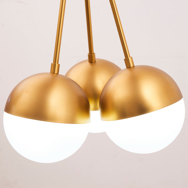 Amani 3-Bulb Pendant - Brass