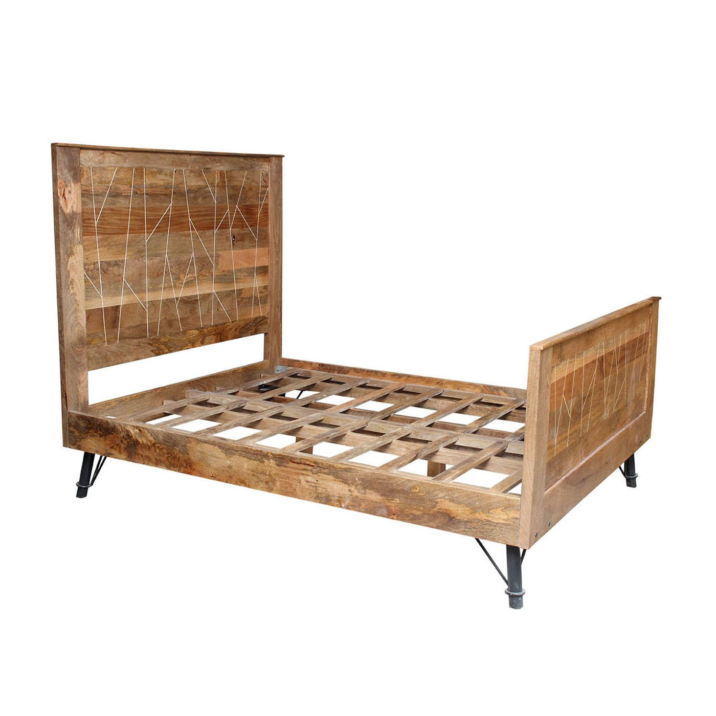 Mosaic Bed Frame in Natural Finish