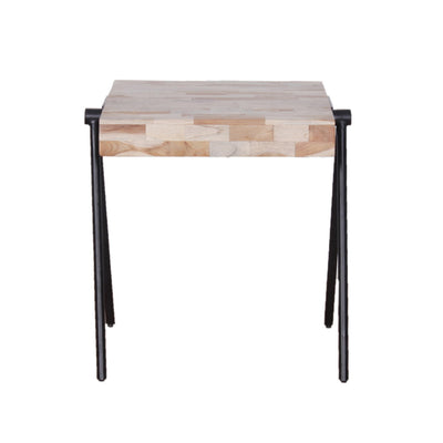 Bois et Cuir's Taula Series Side Table in Natural Finish—Short